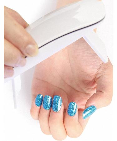 Kalolary Gel Nail Polish Strips Nail Gel Art Sticker Waterproof Full Nail Wraps Decal Sets with Nail File and Stick for Women Girls Nail Art Decor (UV/LED Lamp Required) (Shiny Blue) - Buy Online on GoSupps.com