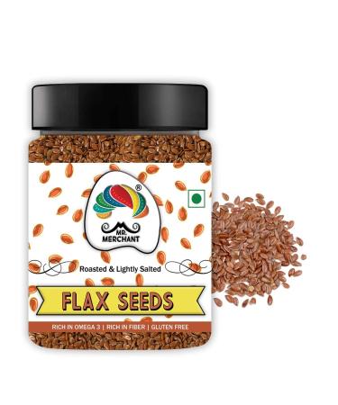 Mr. Merchant Roasted Flax Seeds (Lightly Salted Alsi) Jar Pack 300gm_Packing May Vary