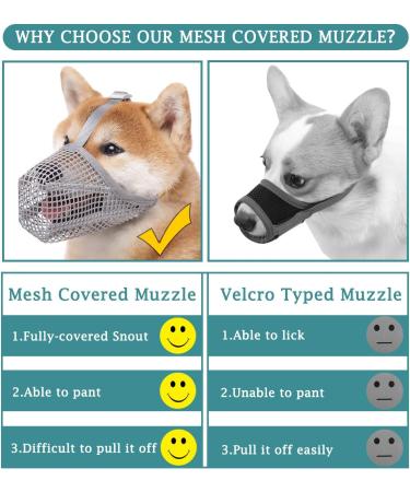 Dog Muzzle for All Sizes Soft Cover Adjustable Straps Poison Bait Protection XS+ Snout (6 - 8 ) - Buy Online on GoSupps.com