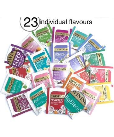 Twinings Superblends Tea Fruit Herbal Tea Selection Gift Set 23 Mixed Flavours of Superblends Soulful Blends BioBlends Mixed Collection Individually Wrapped tea bags Variety Pack Bags - Buy Online on GoSupps.com