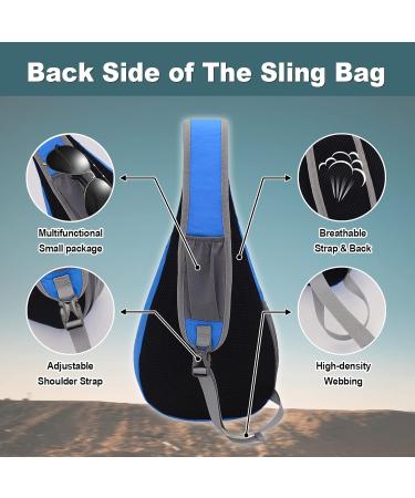 WOOMADA Small Sling Bag - Crossbody Shoulder Travel Backpack with Hidden Earphone Hole | Grey - Buy Online on GoSupps.com