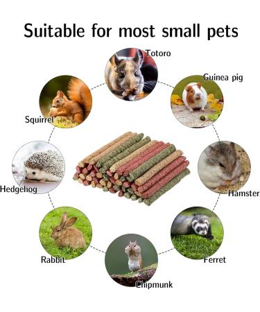 Buy Metagio 50-Piece Timothy Hay Sticks for Rabbits | Chew Toys for Guinea Pigs Hamsters & Chinchillas | 3 Delicious Flavors - International Shipping Available - Buy Online on GoSupps.com