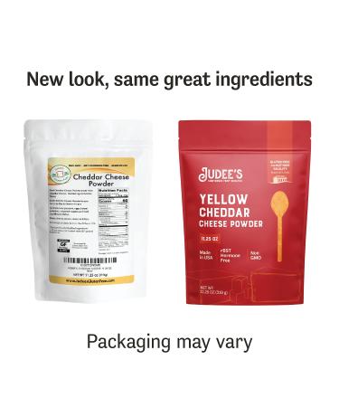 Judees Yellow Cheddar Cheese Powder 11.25oz - Non-GMO, rBST Hormone-Free, Gluten-Free, Nut-Free - Made in USA - Great for Sauces, Soups, Dips - 11.25oz - Buy Online on GoSupps.com