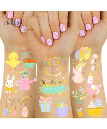 36 Glitter Styles Temporary Waterproof Flower Tattoos for Birthday Party Goodie Bags - Buy Online on GoSupps.com