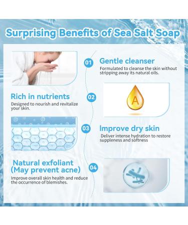 Organic Goat Milk Sea Salt Bar Soap - All Skin Types 3.5 oz - Pack of 2 - Buy Online on GoSupps.com