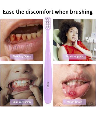 Suree Extra Soft Toothbrush for Sensitive Teeth & Gums - 5 Pack | Ultra Soft Nano Bristles for Adults & Elderly - Buy Online on GoSupps.com