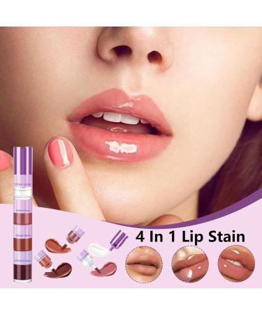 Lip Gloss Set Shimmery Lip Gloss Velvety Lip Tints Plumping Lip Gloss Glossy Lip Look Non-Sticky Lip Gloss 4 Color Lip Gloss Glossy Lip Tints Lip Gloss for Women  - Buy Online on GoSupps.com