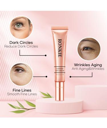 Eye Cream for Dark Circles & Puffiness | Caffeine & Retinol Anti-Aging Formula with Collagen & Hyaluronic Acid - Fast Results in 3-4 Weeks - 15 mL - Buy Online on GoSupps.com
