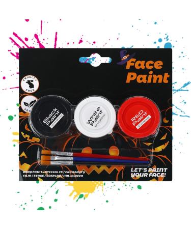Body Paint for Skin Water-Soluble Skin Paint Cream | Face and Body 3 Colors - For Cosplay Costumes Sporting Events Adults Clown Skeleton