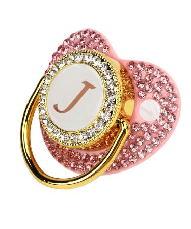 Golden Baby Pacifier for 6-18 Months - Curved Design Lightweight & Durable - Perfect for Home (Letter J) - Buy Online on GoSupps.com