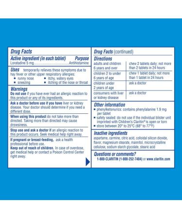 CLAR Child Chewable Bubblegum Tablets - 10 Count, Pack of 3 Dozens - Buy Online on GoSupps.com