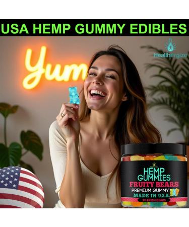 Hemp Gummies Edibles for Sleep Calm HempOil Infused -95 Fresh and Fruity Bears-Made in USA - Buy Online on GoSupps.com