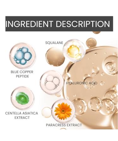 Squalan Serum with Copper Peptide | Hydrating Face & Eye Contour Serum | Anti-Wrinkle Moisturizing & Radiance-Boosting Essence - Buy Online on GoSupps.com