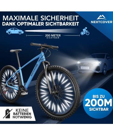 NextCover Bicycle Spoke Reflectors - 36pc 3M Scotchlite for Maximum Night Visibility | STVZO Approved Bike Reflectors Alternative to Cat Eyes - Buy Online on GoSupps.com