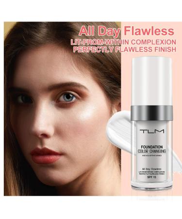 ReviGlam TLM Colour Changing Liquid Foundation Pack of 2 - SPF15 Moisturizing BB Cream Makeup for All Skin Tones - Buy Online on GoSupps.com