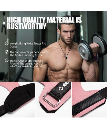 KKH Heavy Duty Deadlift Straps for Weightlifting - Pink - Buy Online on GoSupps.com