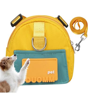 Smileshiney Dog Saddlebag Harness Pet Harness Backpack Puppy Saddle Bag Large Capacity Treat Pouch Dogs to Wear Poop Bag Saddle Backpack Harness for Dogs Running M Yellow - Buy Online on GoSupps.com