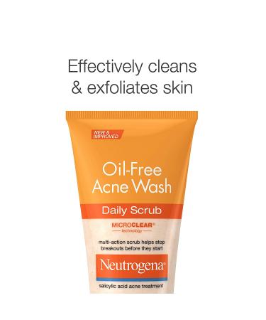 Neutrogena Oil-Free Acne Face Scrub with 2% Salicylic Acid - Prevent Breakouts and Exfoliate with Daily Acne Treatment Wash - 4.2 fl. oz - Buy Online on GoSupps.com