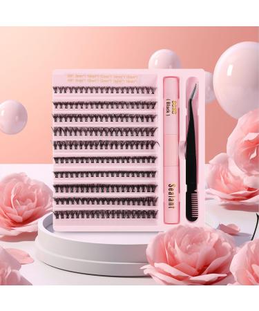 Poiuyoiu 30D & 40D Lash Extension Set - Mixed 8-16mm Cluster Lashes with Bond & Seal Glue | High-Quality 0.07 D Curl Fake Eyelashes - Buy Online on GoSupps.com