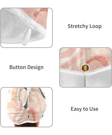 Super Absorbent Pink Beige Grey Hair Towels - Quick Drying Turbans 2 Pack for Women & Girls - Buy Online on GoSupps.com