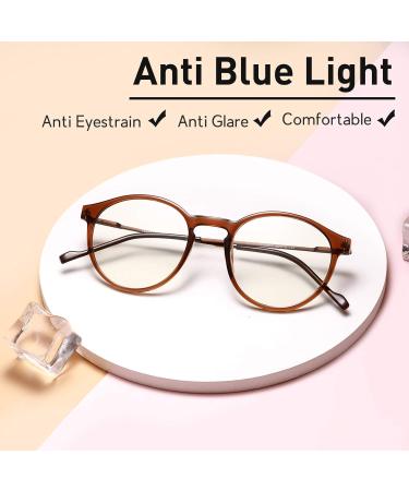 Shop TSEBAN Round Blue Light Filter Glasses - UV400 Eye Protection for Men & Women - Non-Prescription - Buy Online on GoSupps.com