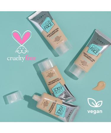 OhMy Clear Face Foundation - Acne Coverage with SPF-Enhanced Salicylic Acid & Tea Tree Extract - Dewy Finish for Sensitive Skin - Organic & Oil-Free - Soft Beige - 1.35 fl.oz - Buy Online on GoSupps.com