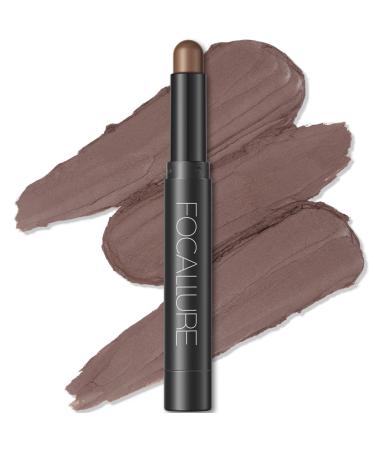 FOCALLURE Shimmer and Matte Cream Eyeshadow Stick Smooth Brilliant Eye Brightener Pencil High Pigment Eye Highlighter Pen for Women Long Lasting Waterproof Eye Shadow and Liners Makeup (MISTY)
