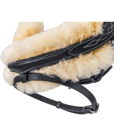 Buy SUNRIDE Swedish Bridle Oxford with Reins - Soft Genuine Leather & Fur Adjustable Anatomical Design (Full Black) for International Shipping - Buy Online on GoSupps.com