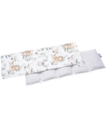 Medi partners cherry core pillow 60x20cm 100% cotton 5 chambers grain pillow large eco nature heat pillow cold therapy removable connection (deer in leaves) cotton deer in leaves - Buy Online on GoSupps.com