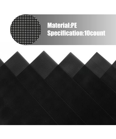 6pcs 10 CT Plastic Mesh Canvas Sheets for Embroidery and Cross Stitch - 13x10inch Black - DIY Crafts Supplies - Buy Online on GoSupps.com
