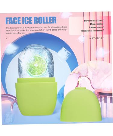 Silicone Face Ice Roller | Skin Massage Tool in Green | 11.5x7cm | Perfect for Face & Eye Care | Shop Internationally - Buy Online on GoSupps.com
