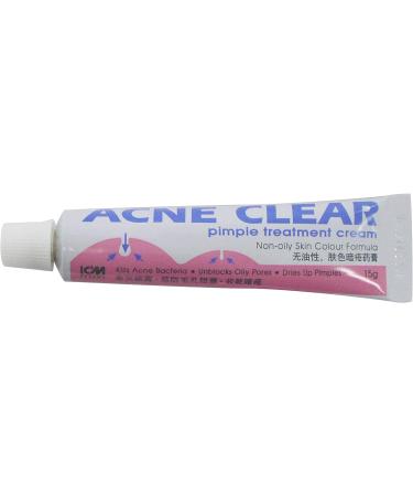 ICM Pharma Acne Clear Pimple Treatment Cream 15g - Powerful Tri-Action Formula - Buy Online on GoSupps.com