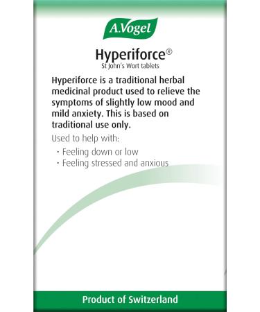 A.Vogel Hyperiforce St John's Wort Tablets - Relieves Slightly Low Mood & Mild Anxiety - 120 Tablets - Buy Online on GoSupps.com