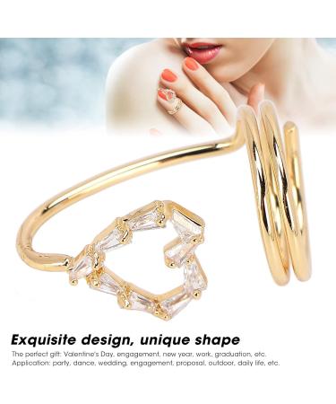 Women Finger Nail Rings Heart Shaped Copper Finger Nail Cap Decoration for Women Girls - Buy Online on GoSupps.com