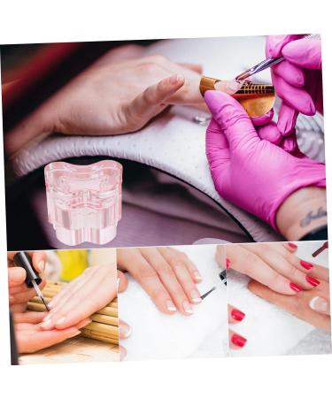 Healeved Nail Art Liquid Holder bowl manicure with cover bracket nail art cup Multifunction cup glass dish Acrylic Nail Dish major s with lids nail art dish cup Pen wash cup pink tool 7x5.6cm Pink - Buy Online on GoSupps.com