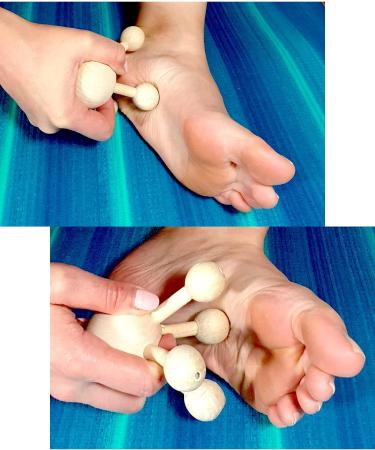 Ostento Massager Wood | Massage Roller for Back Neck Shoulders and More | Maderotherapy & Wood Therapy - European Quality - Buy Online on GoSupps.com