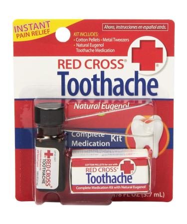 Red Cross Toothache Complete Medication Kit 0.12 oz (Pack of 3)