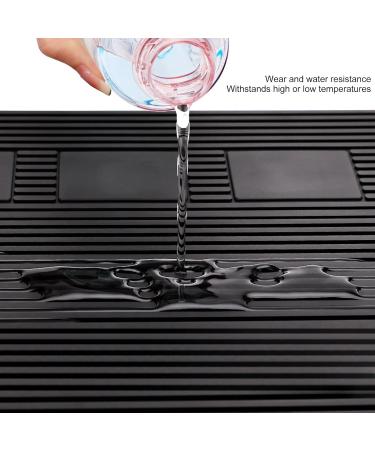 Barber Organized Mat Prevent Slip Silicone Barbershop Work Station Pad for Clippers Scissors Large Size and Temperature Resistant - Buy Online on GoSupps.com