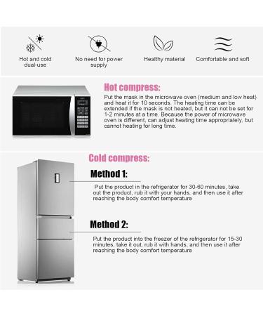 Reusable Gel Beads Face Mask Hot Cold Compress Cooling Relaxing Facial Gel Mask (Pink) for SPA Temperature Storage Soft Fabric Elastic Band - Buy Online on GoSupps.com