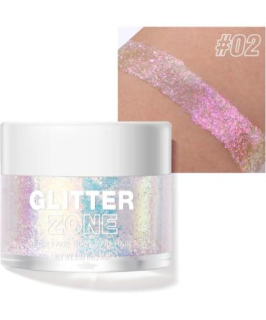 Langmanni Holographic Body Glitter Gel & Eyeshadow - Color-Changing Sparkling Pink - 1.35 OZ for Face Body Hair & Lips - International Shipping Available - Buy Online on GoSupps.com