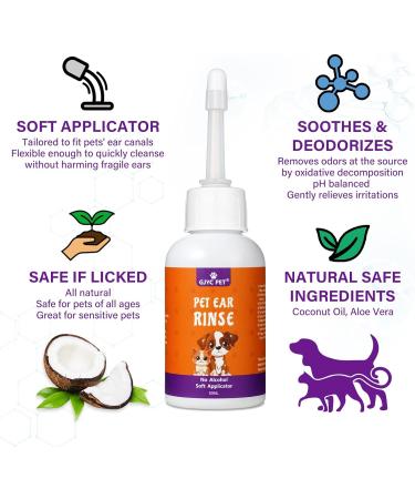 Rinze Ear Cleaners for Dogs & Cats | Effective Ear Drops & Cleaning Solution for Itchy Ears | Remove Odors & Keep Pets Healthy - Buy Online on GoSupps.com