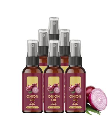ZLHHRZJX Red Onion Hair Oil with Natural Coconut Oil & Vitamin E Onion Serum Spray for Healthier Hair Moisturizing and Non-Greasy Hair for Women 6 Pack