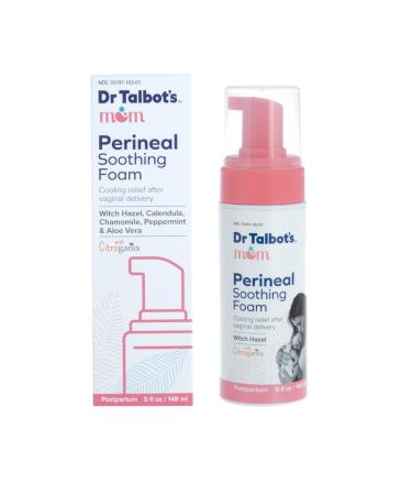 Dr. Talbot's Mom Perineal Soothing Foam - Cooling Postpartum Relief with Witch Hazel and Citroganix - Postpartum Essentials - 5 fl oz