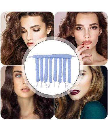 WUBAYI Heatless Curling Rod - Soft Hair Curlers for Overnight Curls - Blue Hair Rollers with Satin Bag - Buy Online on GoSupps.com