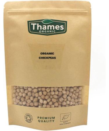 Organic Chickpeas - High Fiber High Protein Snack - Raw Vegan Non-GMO - No Additives No Preservatives - Perfect for Salads Soups Curries - Thames Organic 1kg 1 kg (Pack of 1) - Buy Online on GoSupps.com