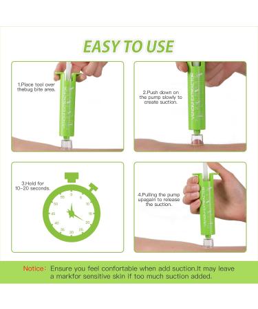 Venom Extractor for Bee Sting Relief | Kid-Friendly Itch & Swelling Relief | Green Saliva/Venom Removal Tool - Buy Online on GoSupps.com