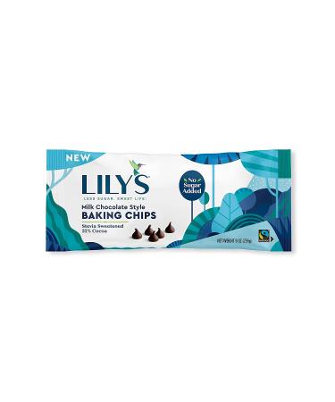 Lily's Sweets Milk Chocolate Style Baking Chips | Stevia Sweetened, Low-Carb, Keto Friendly | 32% Cocoa | Fair Trade, Gluten-Free & Non-GMO | 9 Oz 3 Pack - Buy Online on GoSupps.com