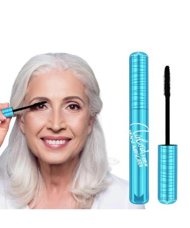Mascara for Older Women 60 Plus Waterproof Lengthening Mascara for Seniors with Thinning Lashes Prime Mascara Black Volume and Length Long Stay Tubing Hypoallergenic Mascara for Sensitive Eyes-1pc