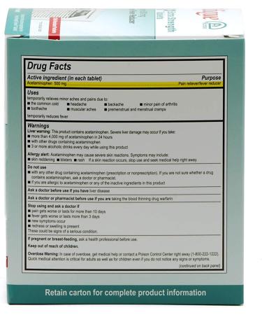 Medique Home 70433 Extra Strength APAP Tablets (Non-Aspirin) - 100 Count - Buy Online on GoSupps.com