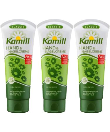 Kamill 3x100 ml Hand & Nail Cream CLASSIC with BIO Camomile and Bisabolol | Germany